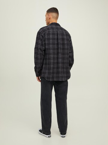 juoda JACK & JONES Standartinis modelis Marškiniai 'CARL'