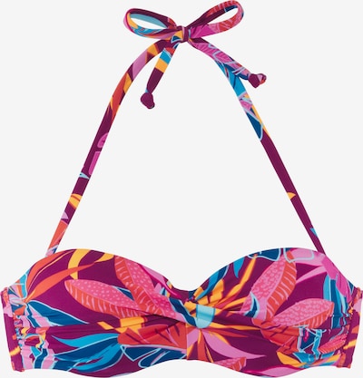 BUFFALO Bikinitop in blau / gelb / beere / pink, Produktansicht