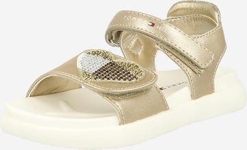 TOMMY HILFIGER Sandals in Gold: front