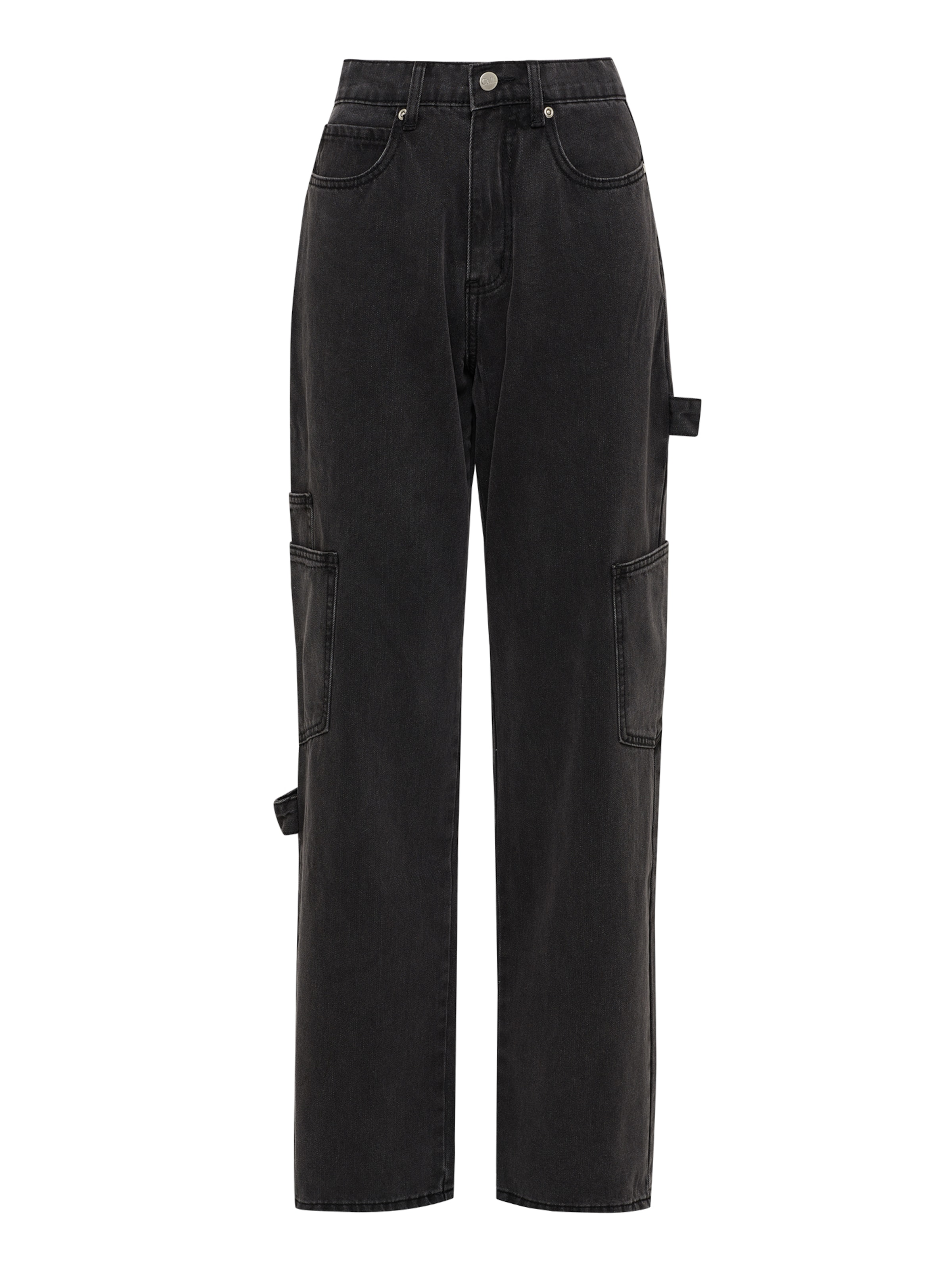 Calli tavaline Teksapüksid, värv must: eest vaates