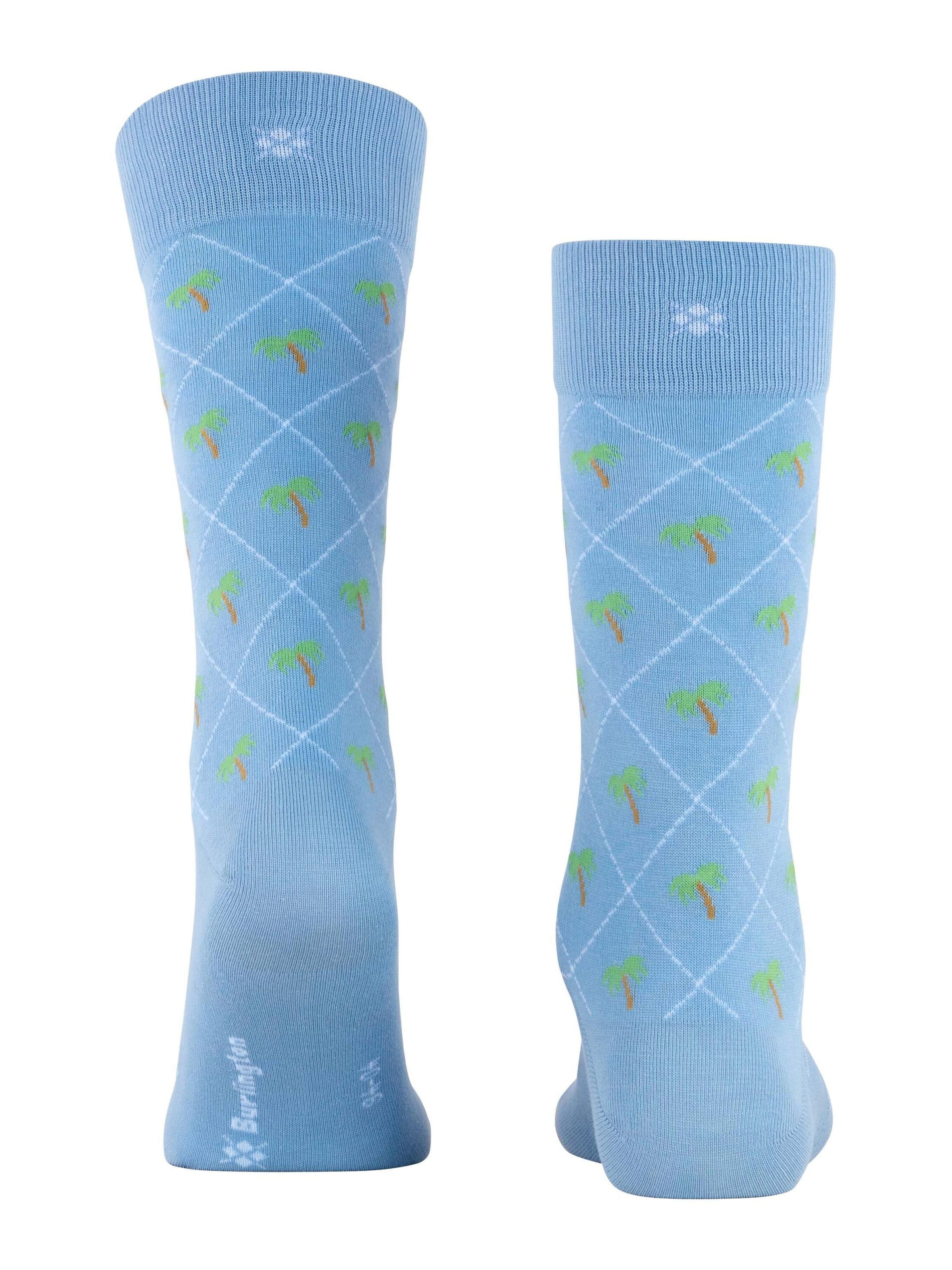 BURLINGTON Socks 'Palm Tree' in Blue