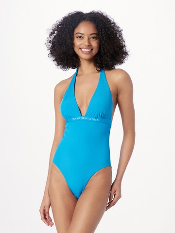 Tommy Hilfiger UnderwearBustier Jednodijelni kupaći kostim - plava boja: prednji dio