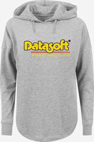 F4NT4STIC Sweatshirt 'Retro Gaming Datasoft Logo gelb' in Grey: front