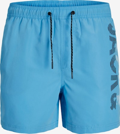 XS dydžio Maudymosi trumpikės 'JPSTFiji' iš JACK & JONES, spalva – azuro spalva / juoda / balta, Prekių apžvalga