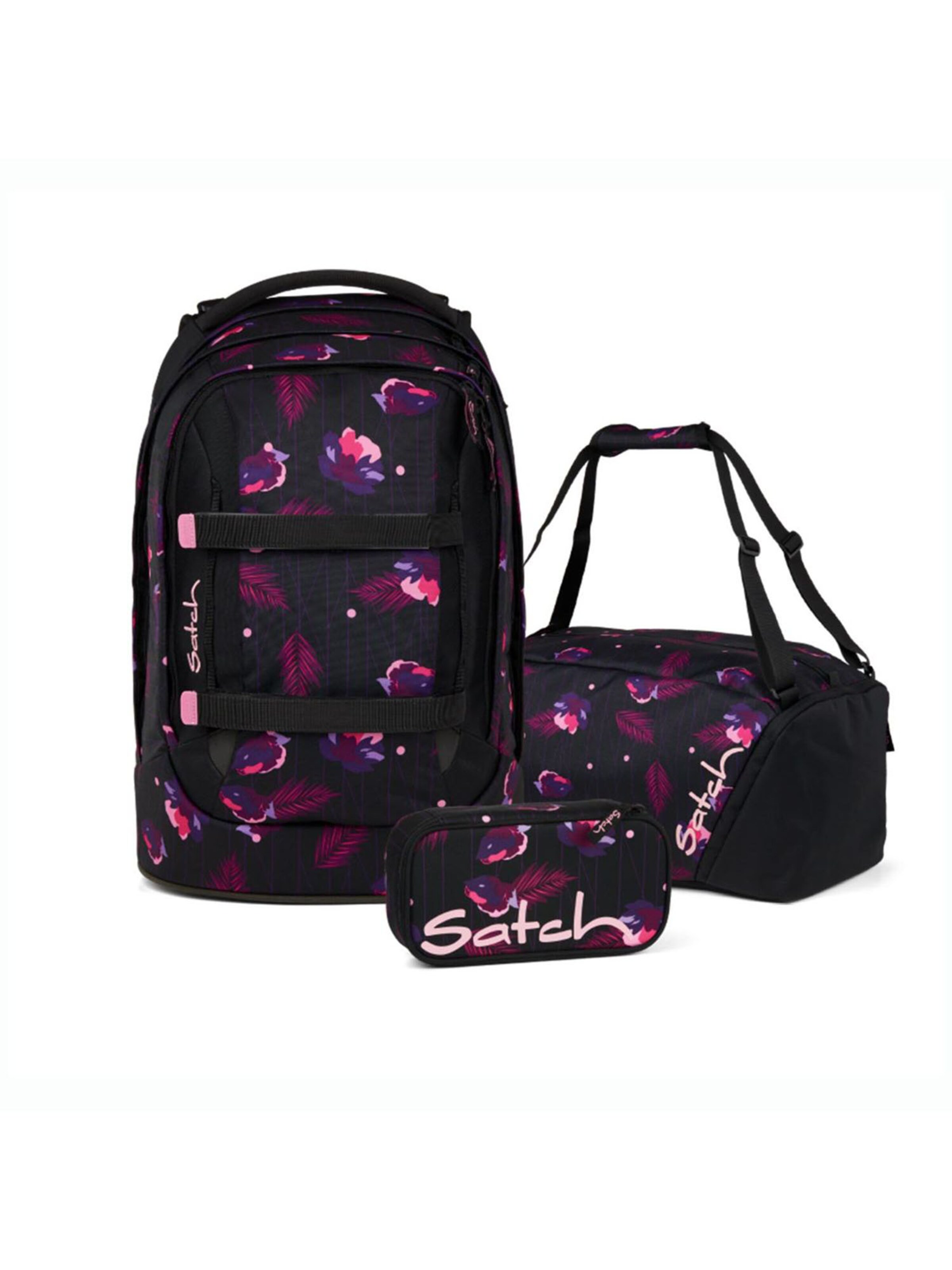 Satch Rucksack 'Pack Schulrucksack Set 3tlg'‌‌‌‌ in Schwarz: Vorderseite