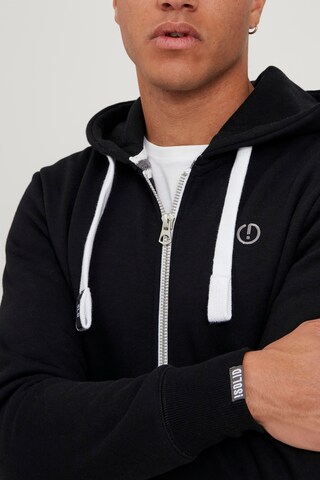 !Solid Zip-Up Hoodie 'BennZip' in Black