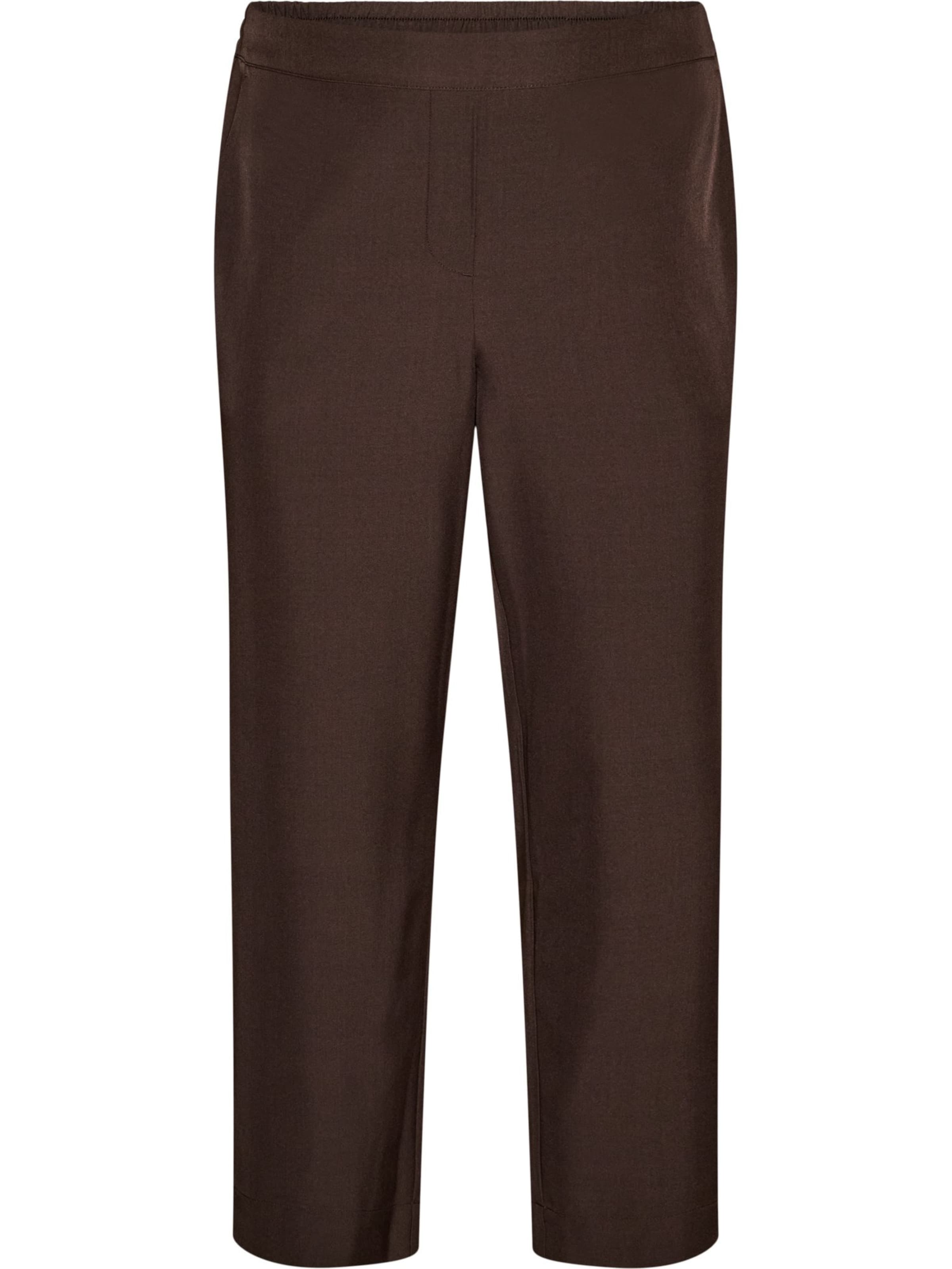 Zizzi - regular Pantalón 'FLILLOW' en marrón: frente
