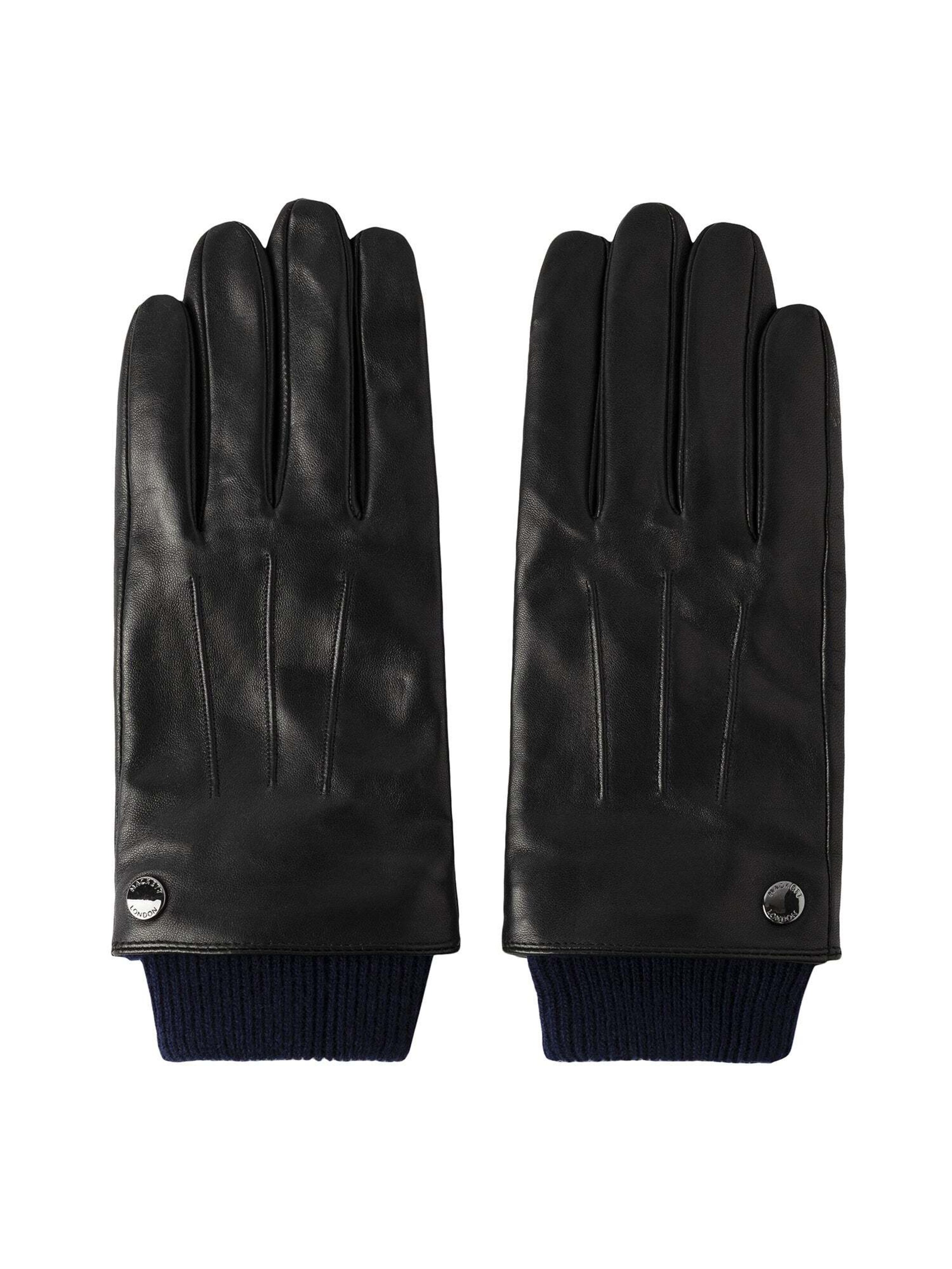 Gants Hackett London en noir : devant