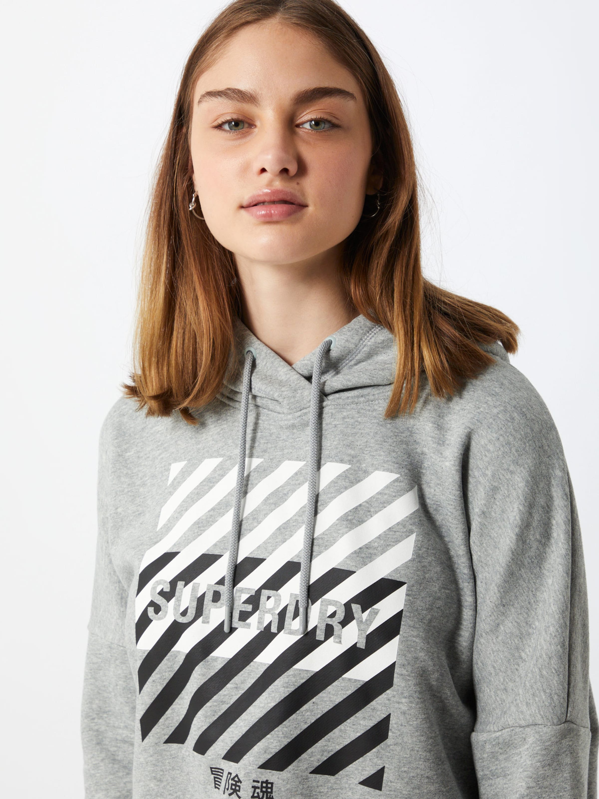 Frauen Sportarten Superdry Sportsweatshirt in Graumeliert - MX35486