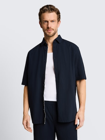 TOM TAILOR Comfort fit Button Up Shirt in Blue: front