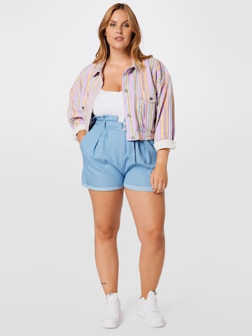 Missguided Plus Normální Kalhoty – modrá