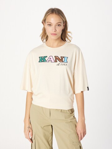 Karl Kani - Camisa oversized em bege: frente