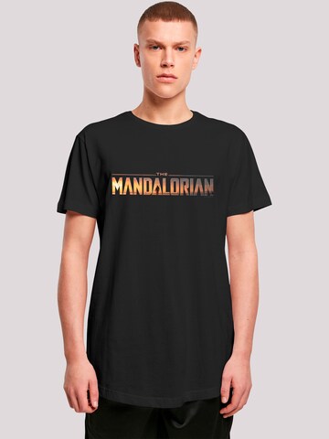 T-Shirt 'Star Wars The Mandalorian' F4NT4STIC en noir : devant