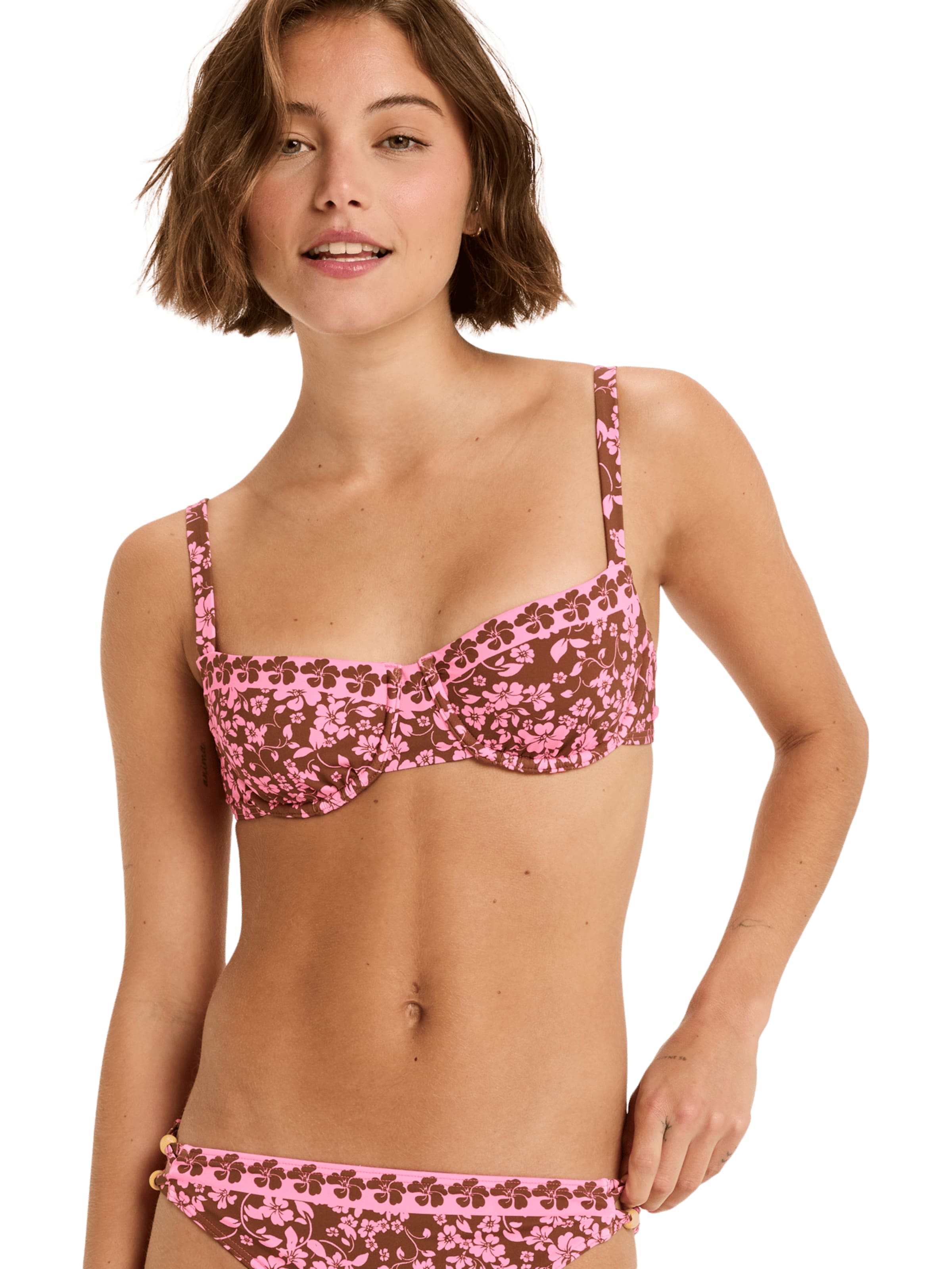 ROXY Balconette Bikini Top 'Kerlina' in Brown: front