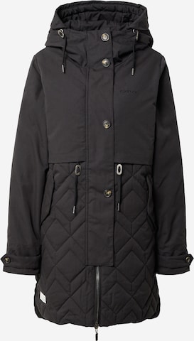 Parka d’hiver mazine en noir : devant