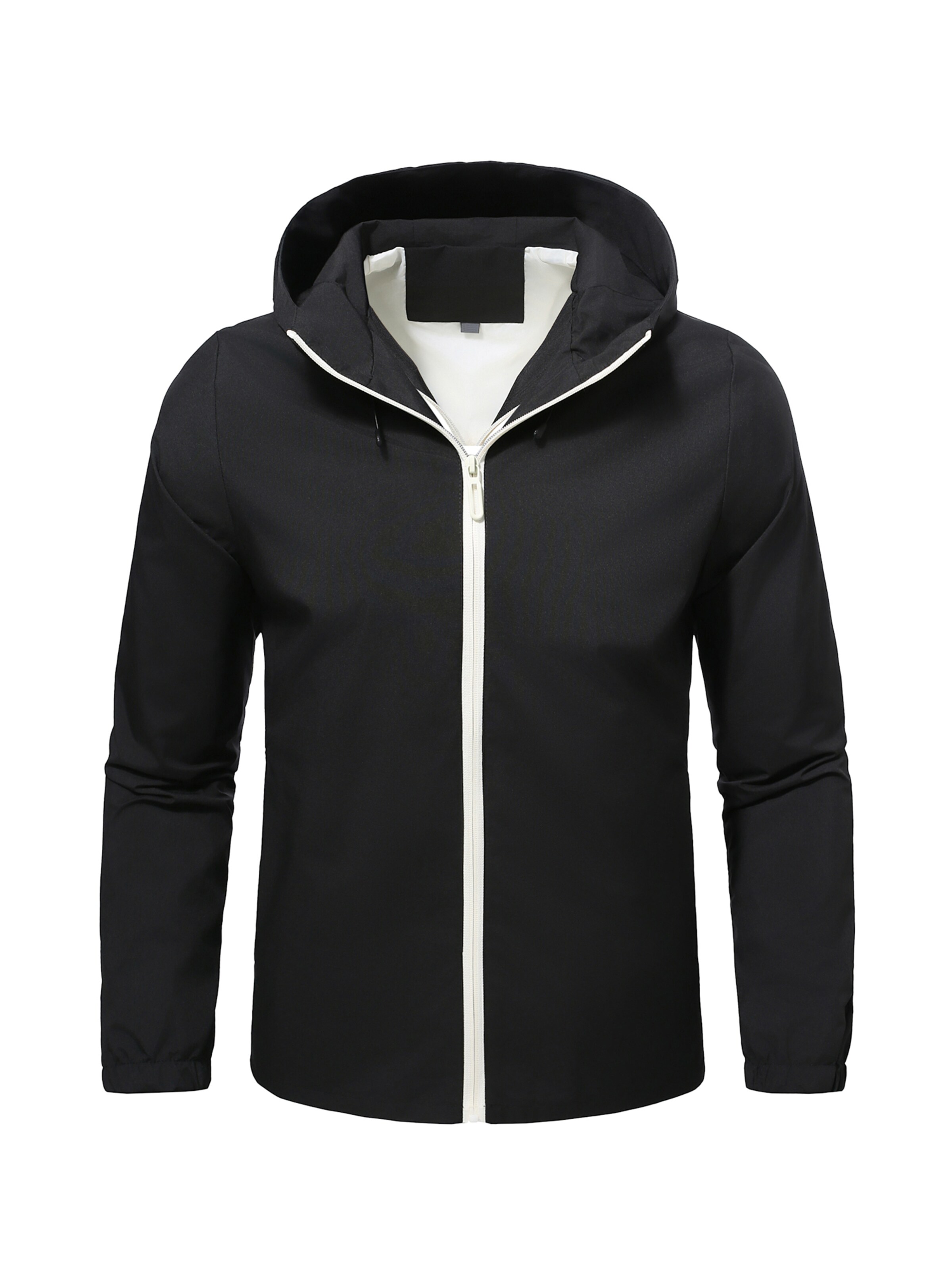 YOUTHUP Athletic Jacket 'Kombi' in Black: front