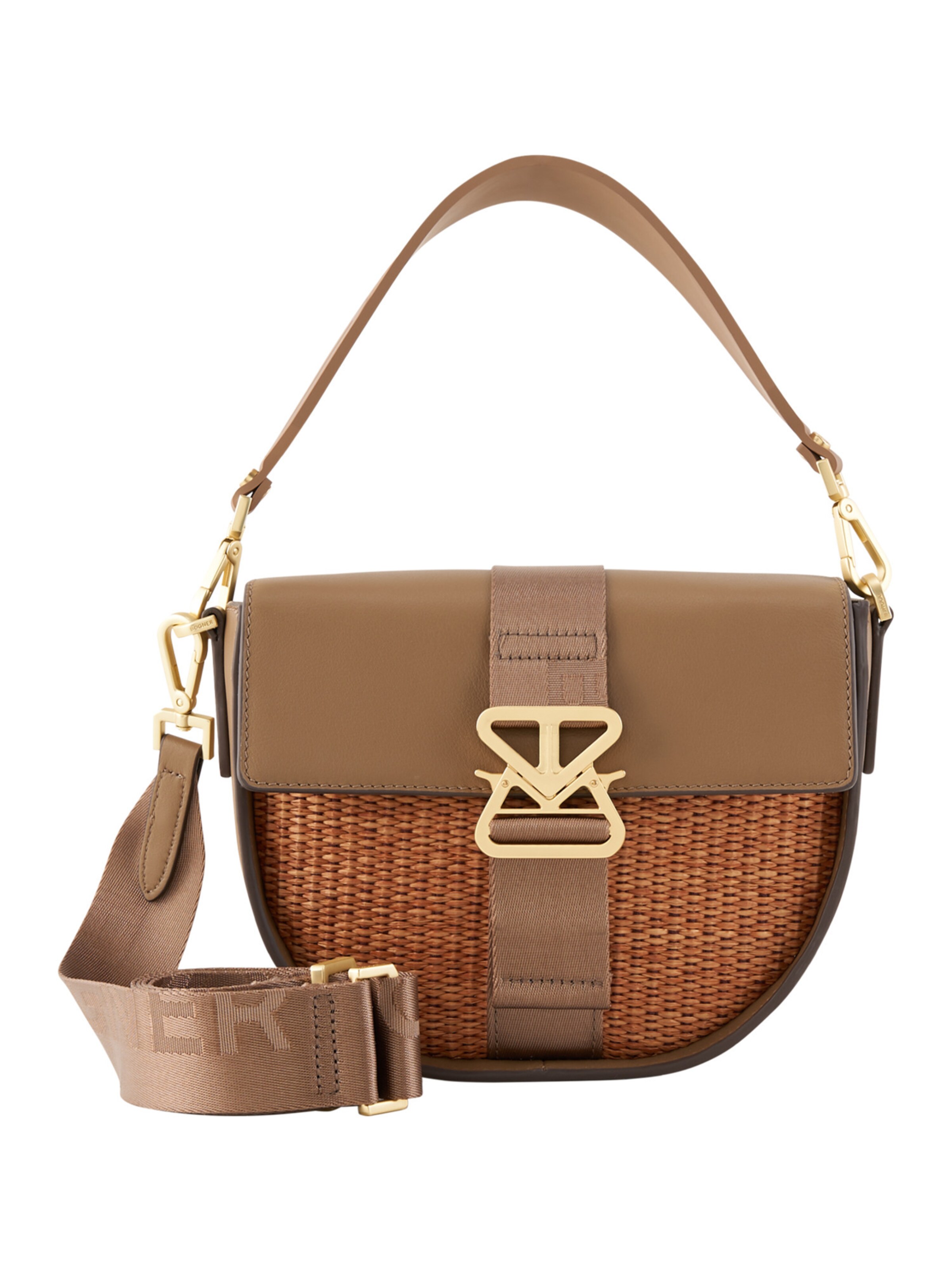 Borsa a spalla 'Zuoz Rafia Cassy' di BOGNER in marrone: frontale