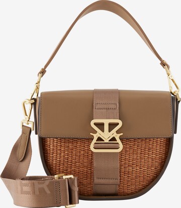 BOGNER Shoulder Bag 'Zuoz Rafia Cassy' in Brown: front