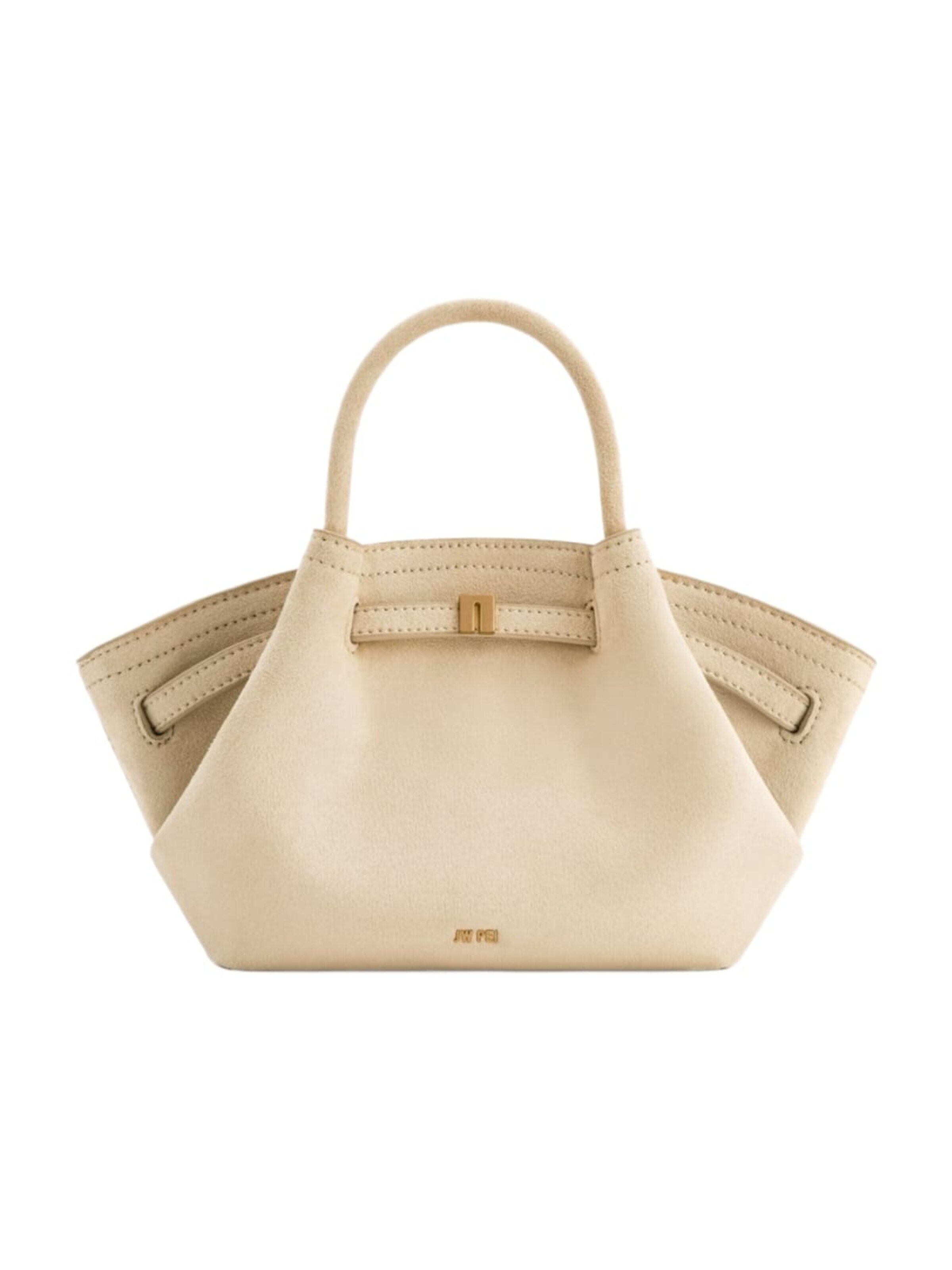 JW PEI Nákupní taška 'JW PEI Cabas / Shopping Hana Mini Faux Suede Off White' – bílá: přední strana