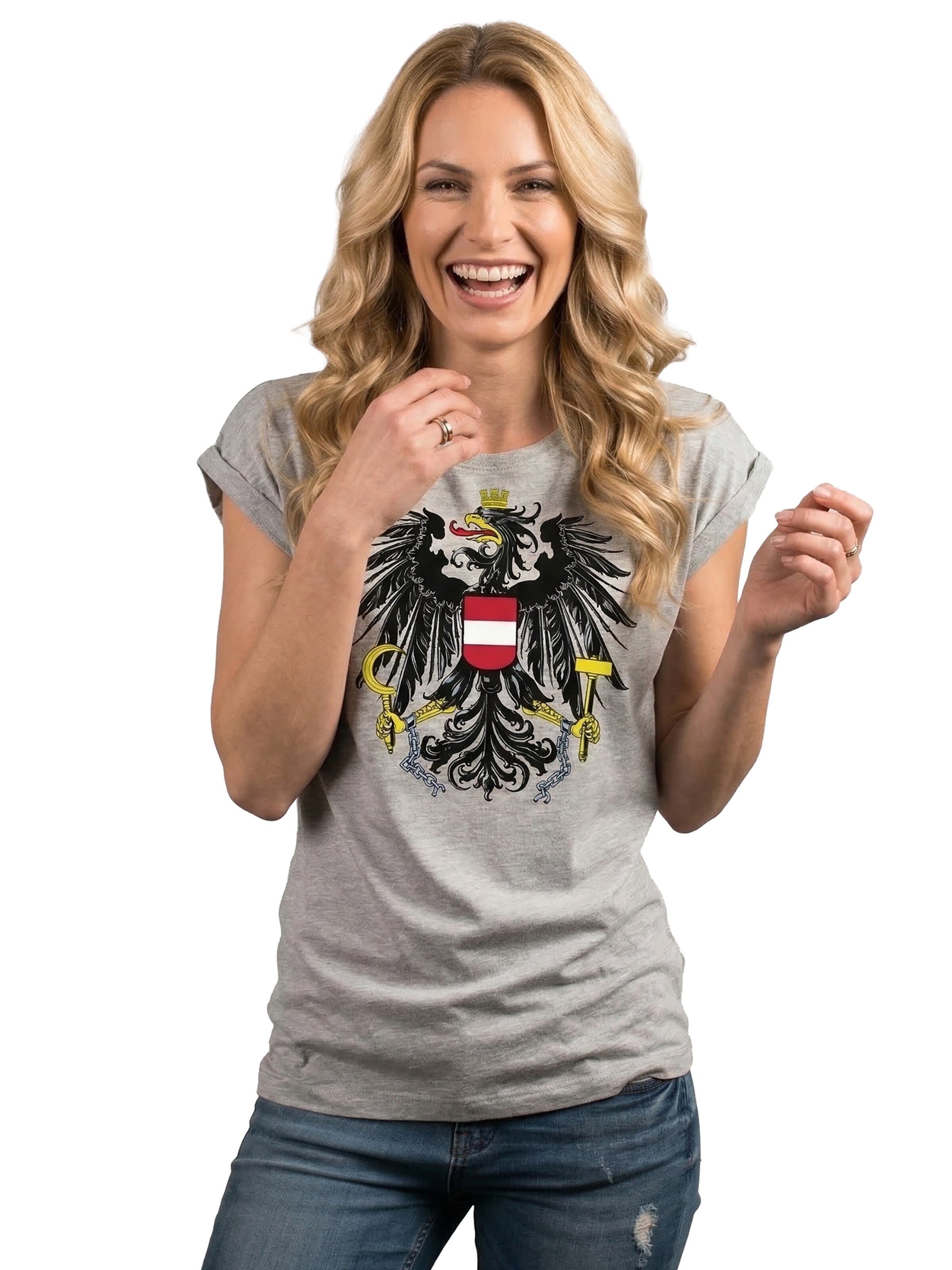 MAKAYA Shirt 'AT-Adler' in Grey