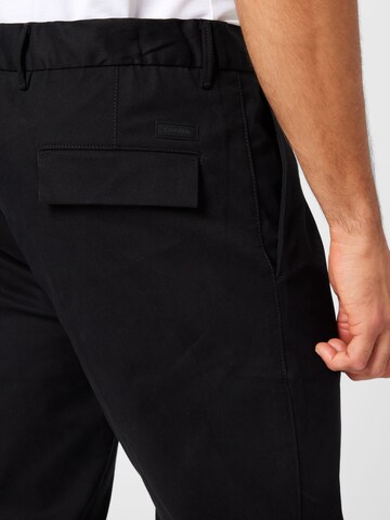 Calvin Klein - regular Pantalón plisado en negro