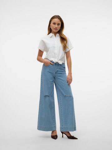 VERO MODA Bluzka 'VMFANNI' w kolorze biały