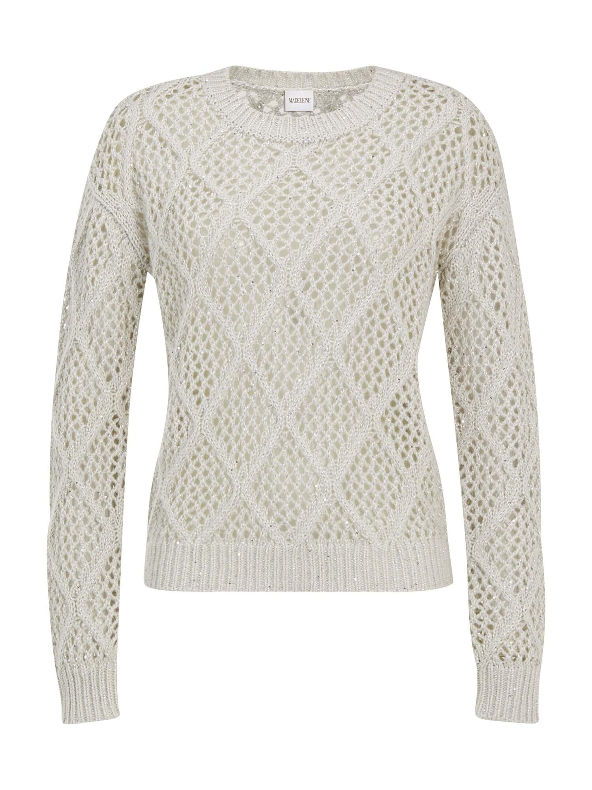 MADELEINE Trui in Wit: voorkant