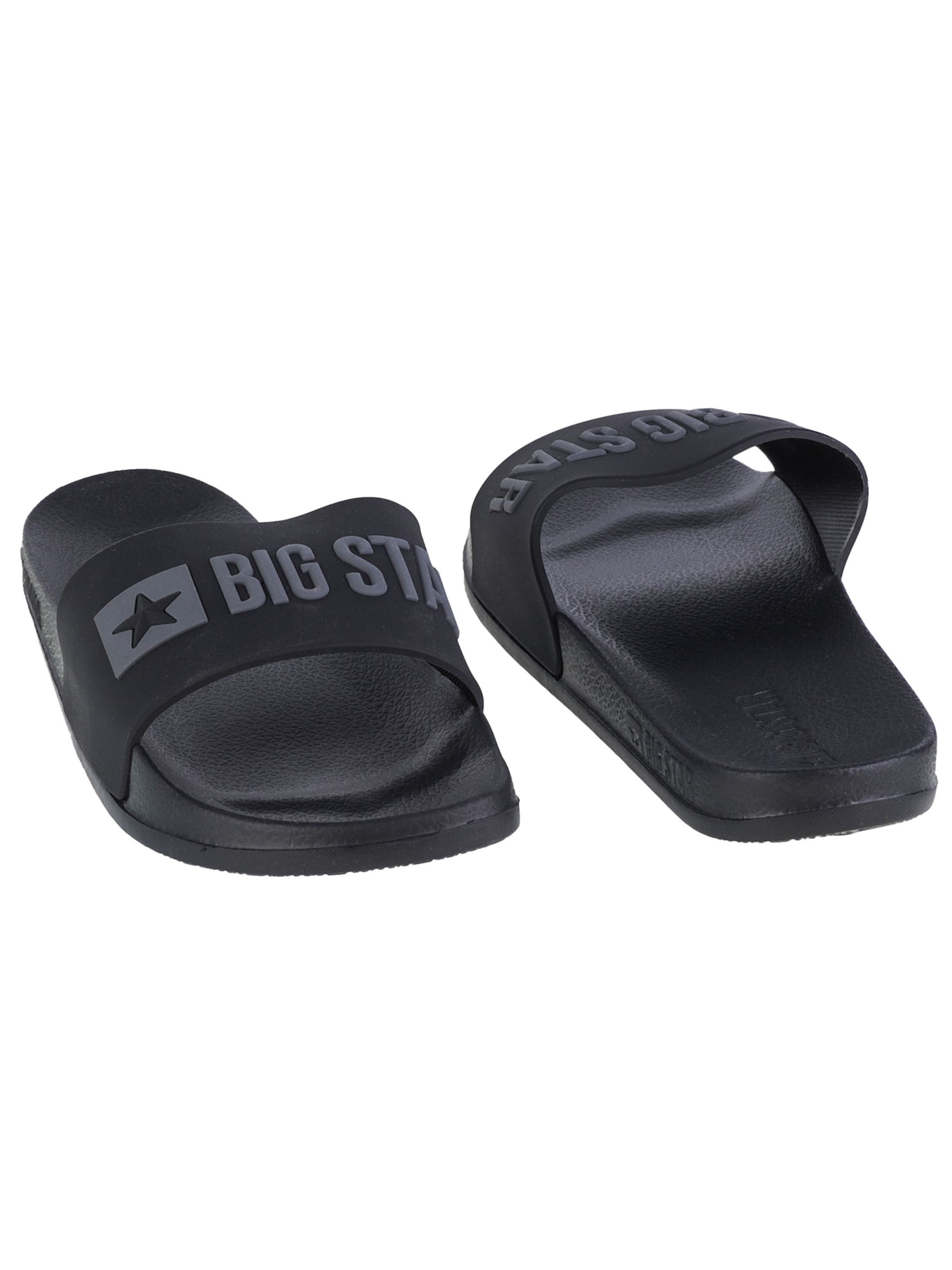 BIG STAR Strand-/badschoen 'Big Star W Slipper FF274A' in Zwart