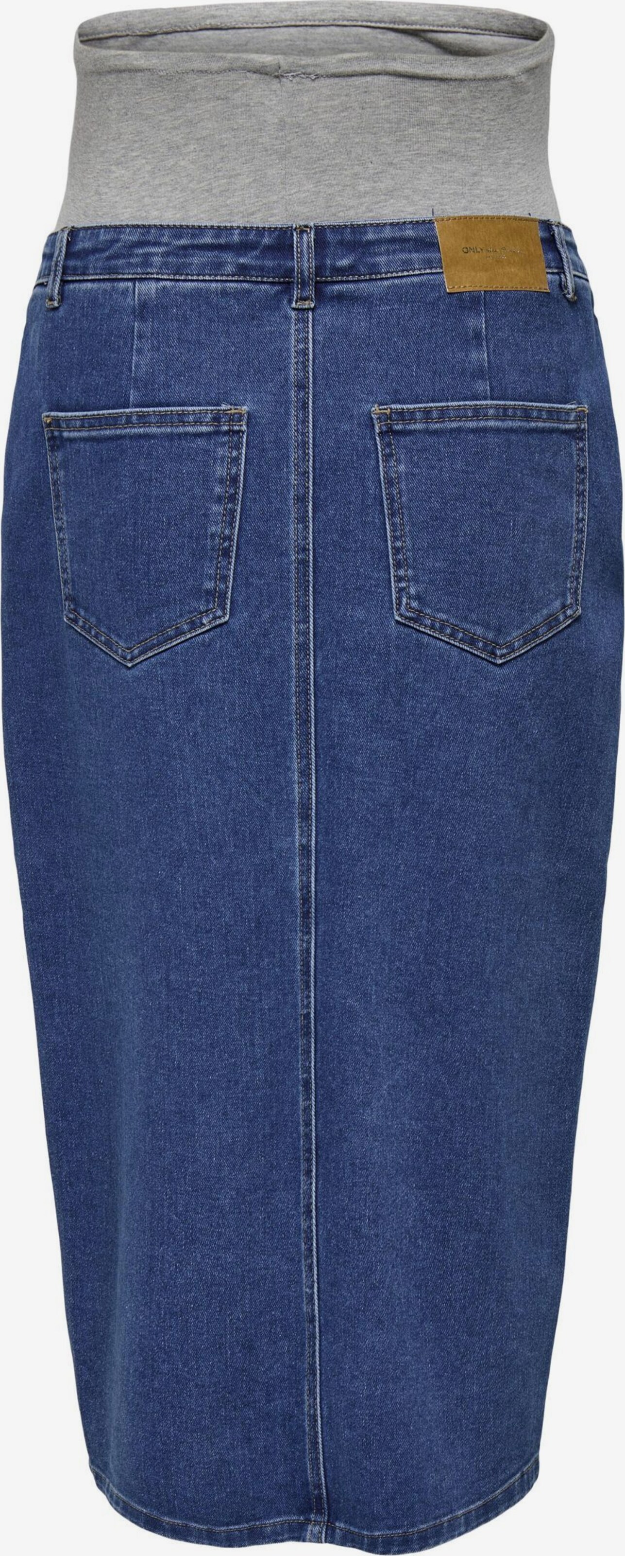 Only Maternity Rok 'Siri' in Blauw Denim ABOUT YOU