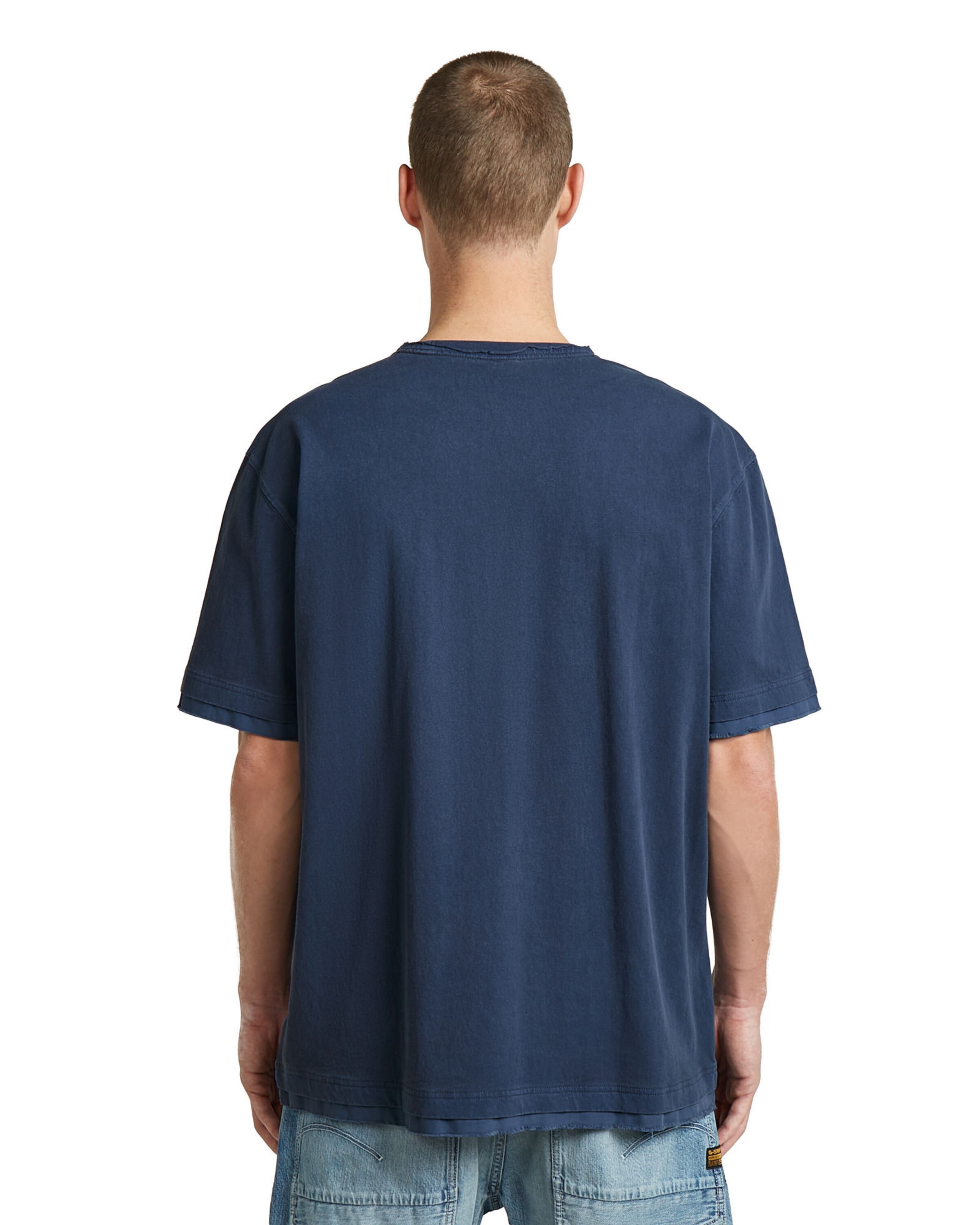 G-STAR Shirt 'Washed Distressed Relaxed T-Shirt' in Blauw