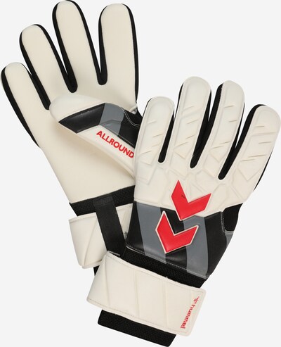 Hummel Sporthandschoenen in de kleur Donkergrijs / Rood / Zwart / Offwhite, Productweergave