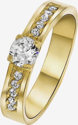 Lucardi Ring 'Florence' in Goud: voorkant
