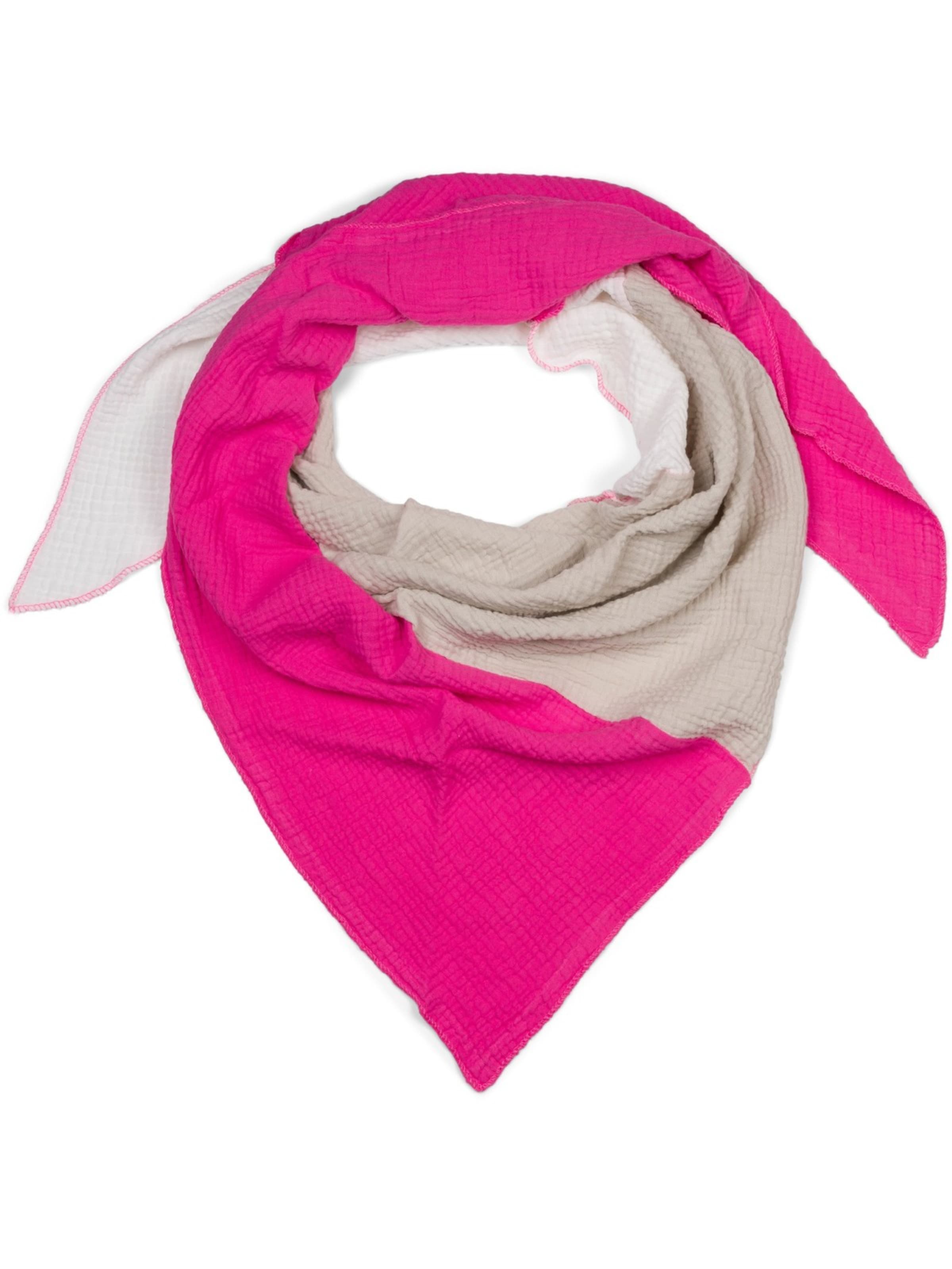 styleBREAKER Tuch '3-Farbiges Musselin Dreieckstuch'‌‌‌‌‌‌‌‌‌‌ in Weiß: Vorderseite