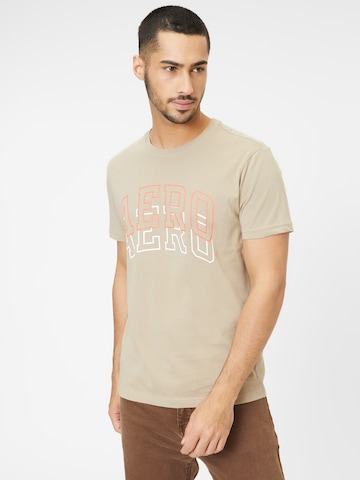 AÉROPOSTALE Shirt in Beige: front