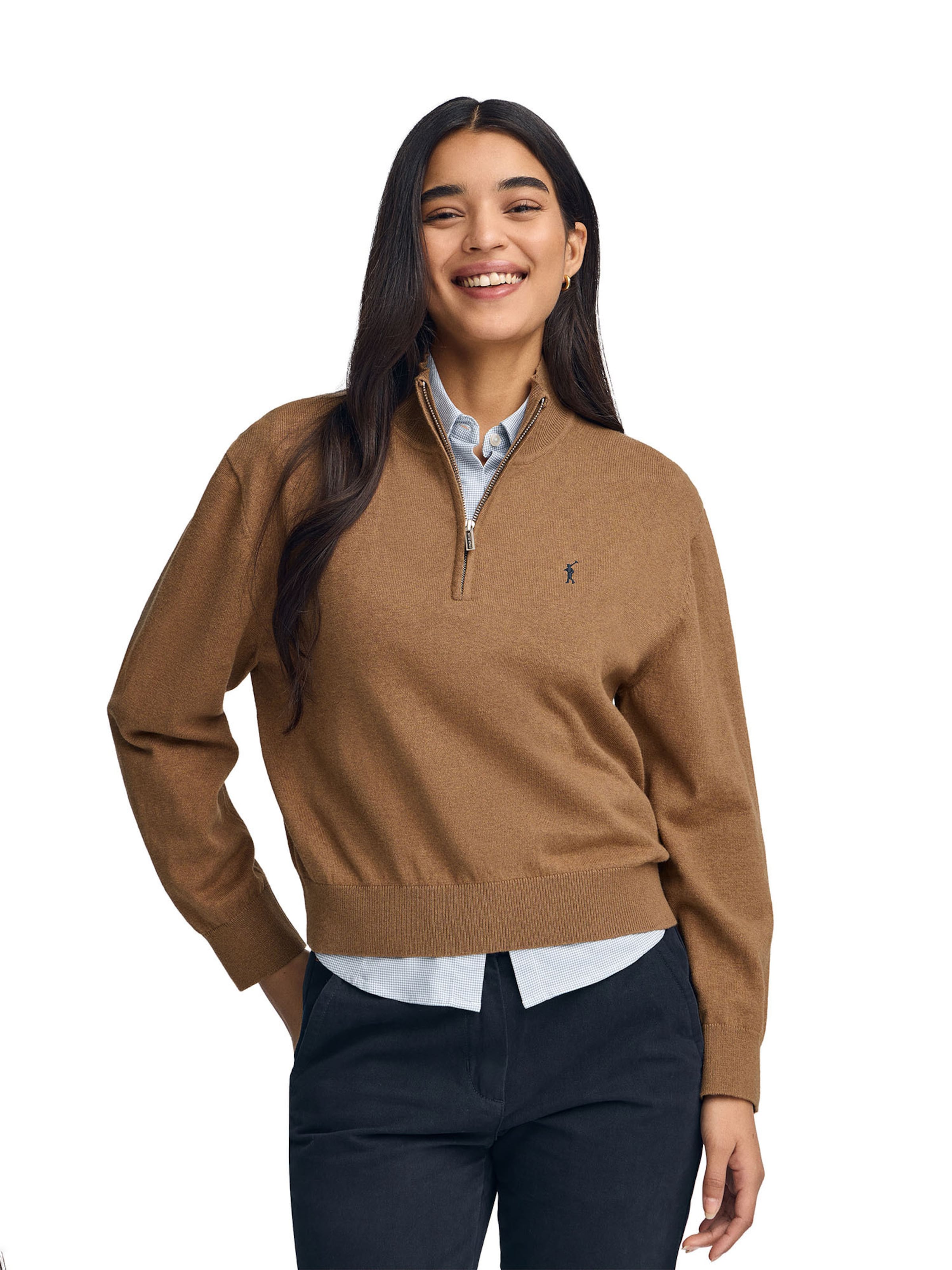 Polo Club Pullover in Braun: Vorderseite