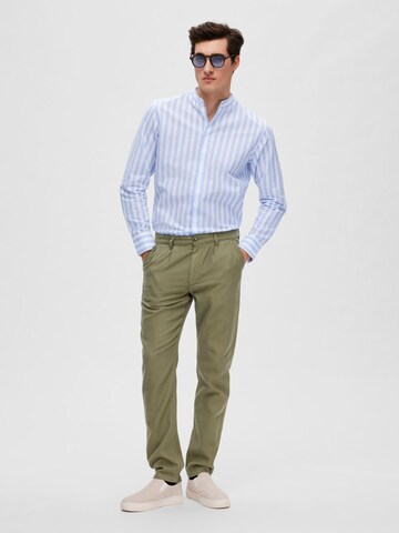 Effilé Pantalon chino 'Jax' SELECTED en vert