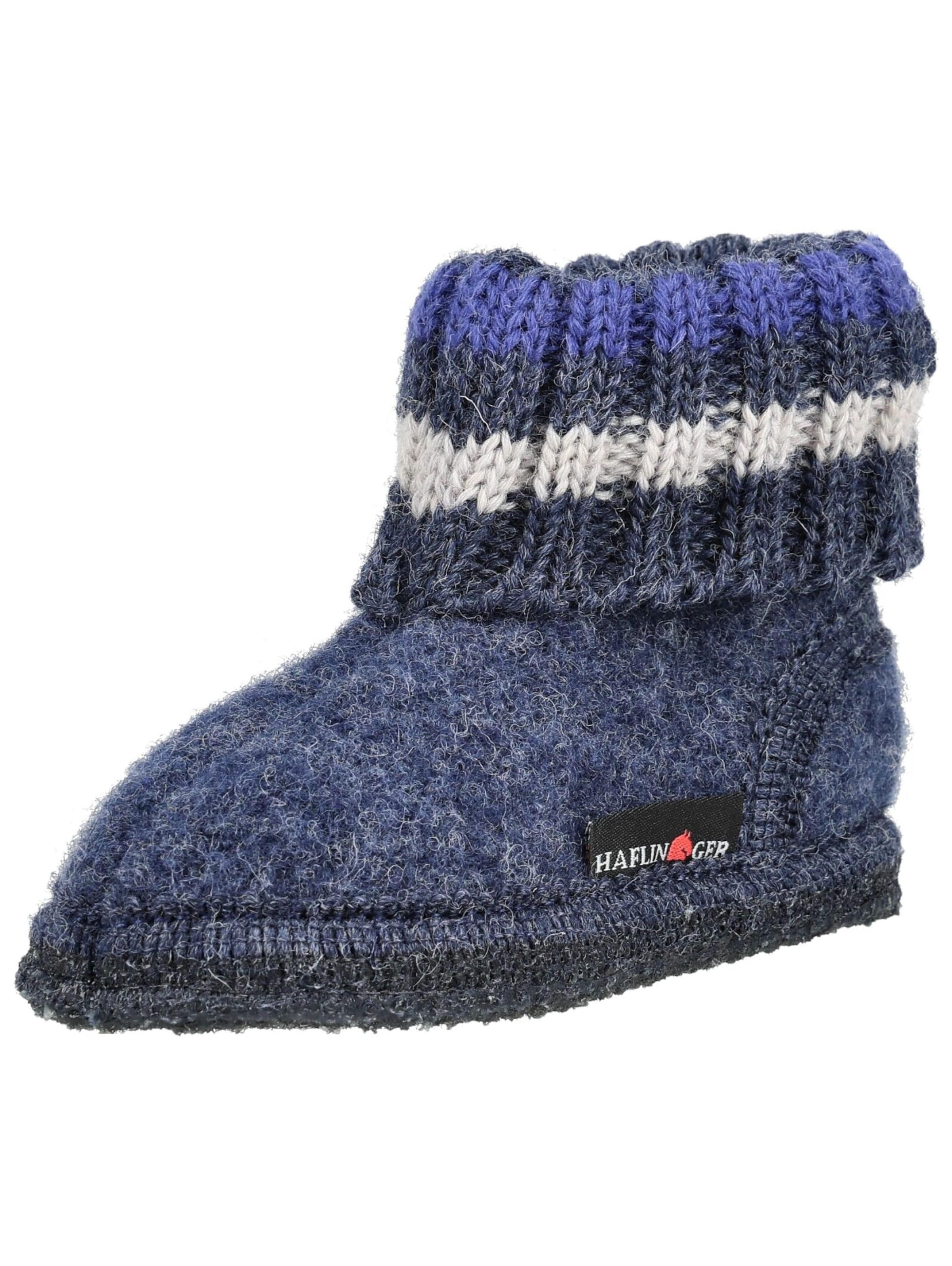 HAFLINGER Huisschoenen in Blauw: voorkant