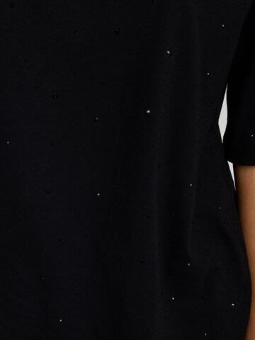 Bershka T-Shirt in Schwarz