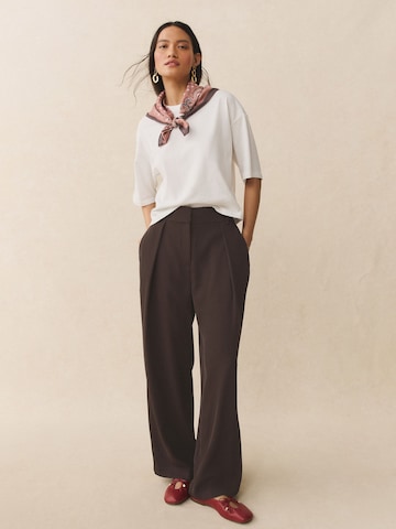 Wide Leg Pantalon à pince Next en marron