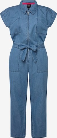 Ulla Popken Jumpsuit in Blauw: voorkant