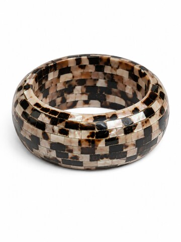 COLLEZIONE ALESSANDRO Bracelet 'Mosaic' in Brown: front