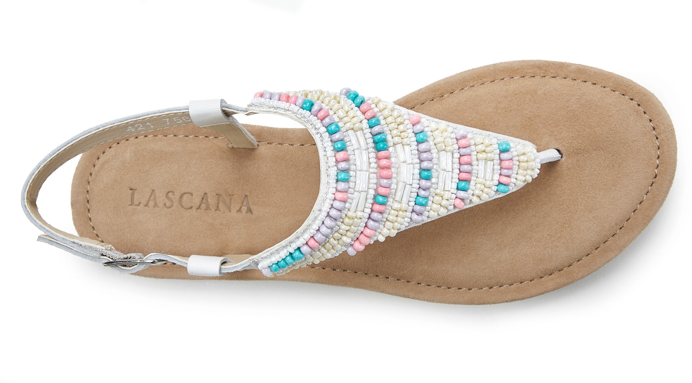 LASCANA T-Bar Sandals in White
