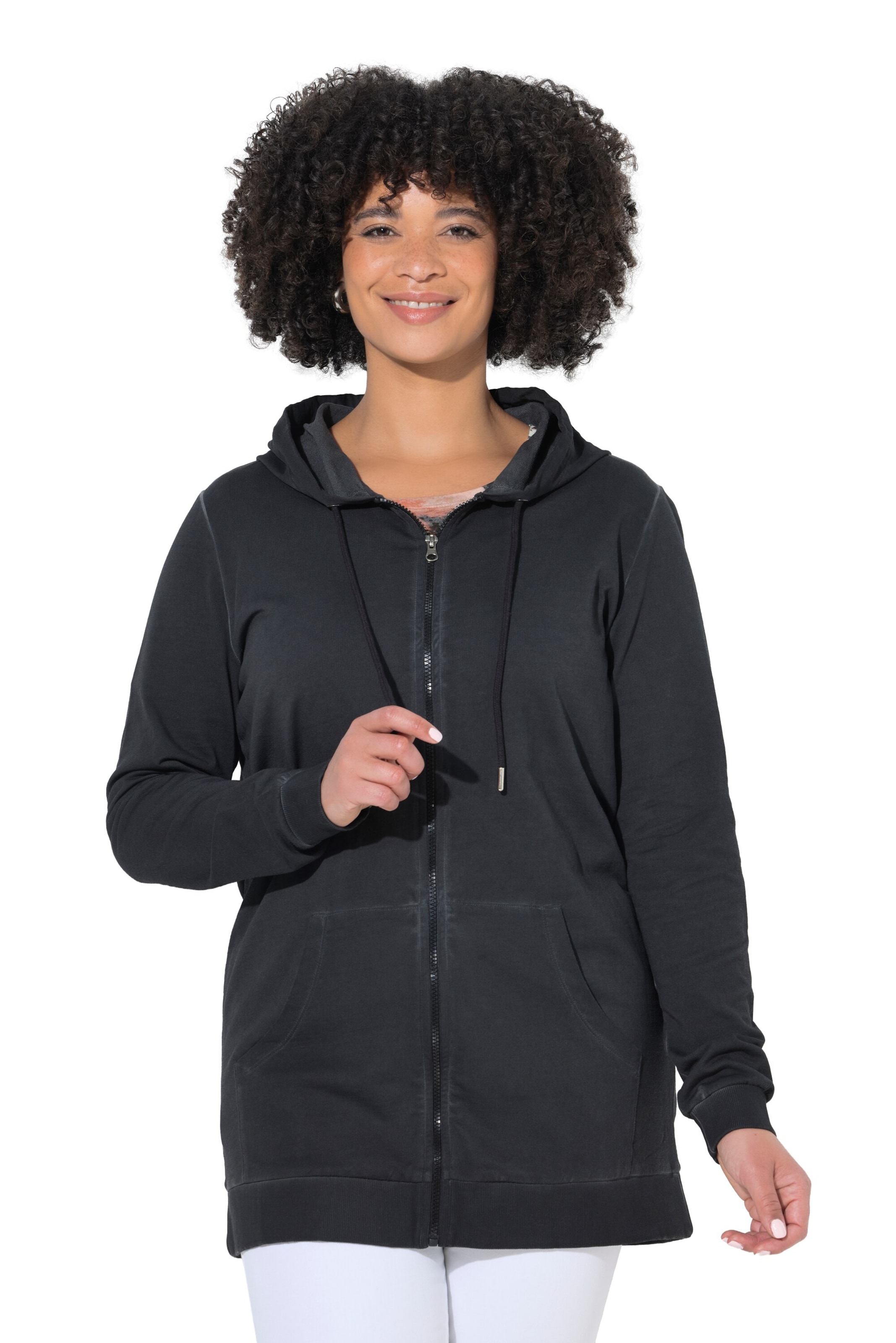 Angel of Style Sweat jacket in Black: front