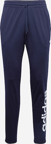 ADIDAS SPORTSWEARSlimfit Sportske hlače 'Essentials Tapered Elasticized Cuff Logo' - plava boja: prednji dio
