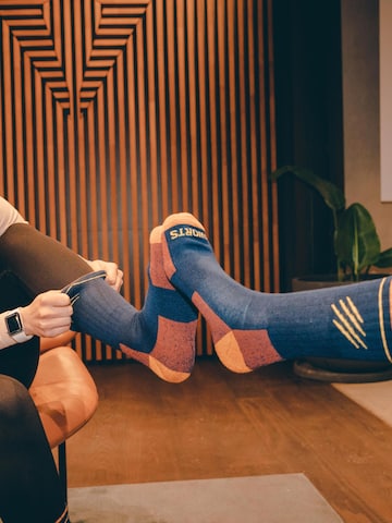 SWORTS Athletic Socks 'Merino Run Socks' in Blue