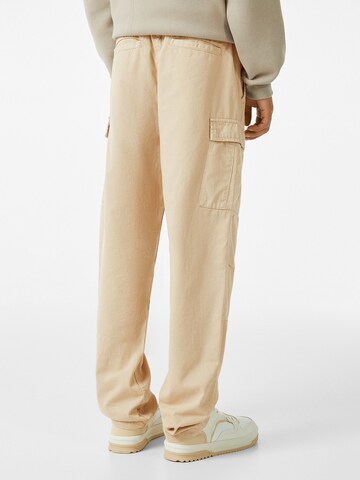 Regular Pantalon cargo Bershka en beige