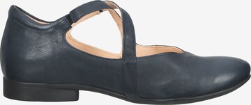 THINK! Ballet Flats with Strap in Blue