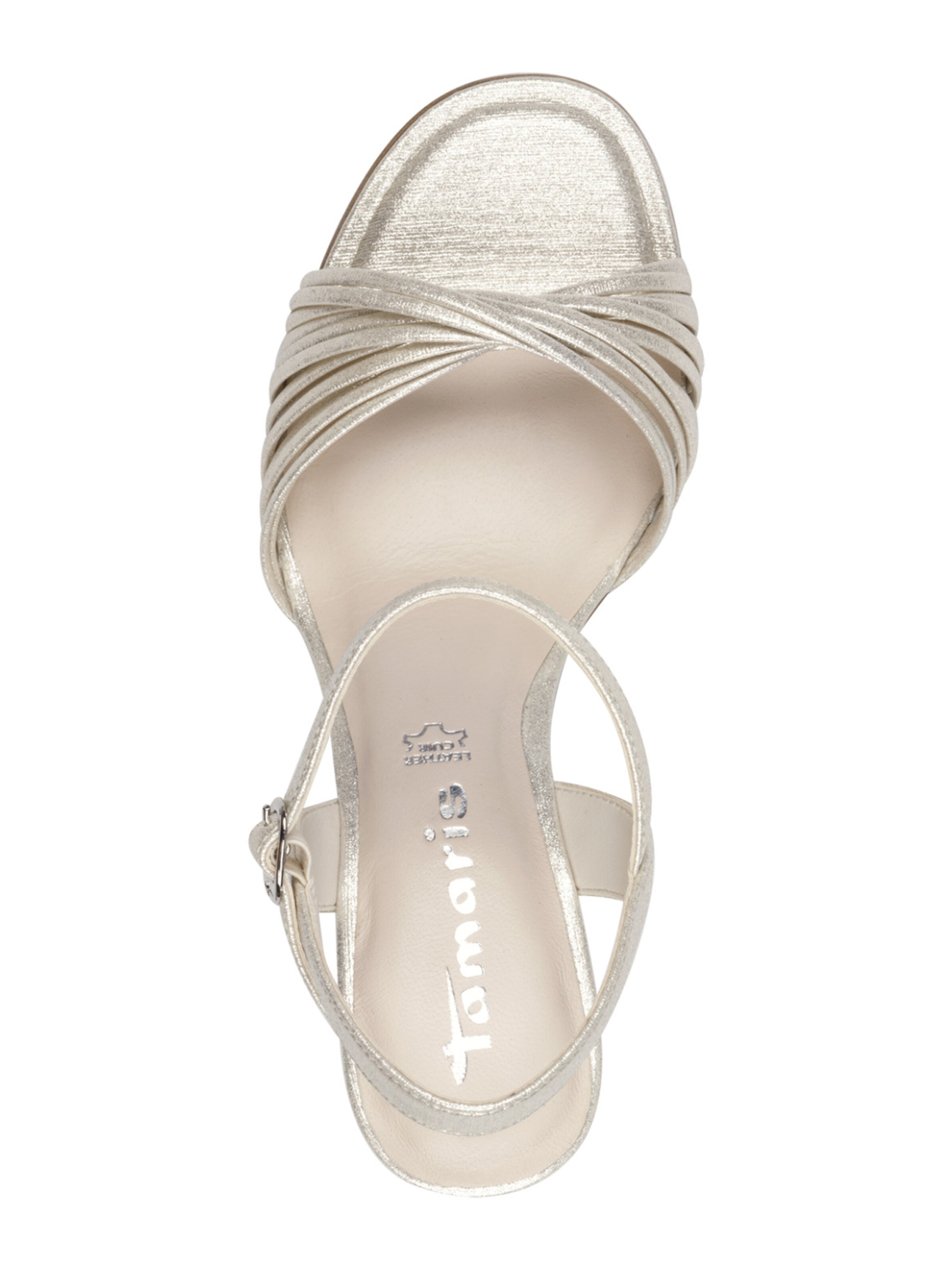 Tamaris Sandały z rzemykami w kolorze beżowy