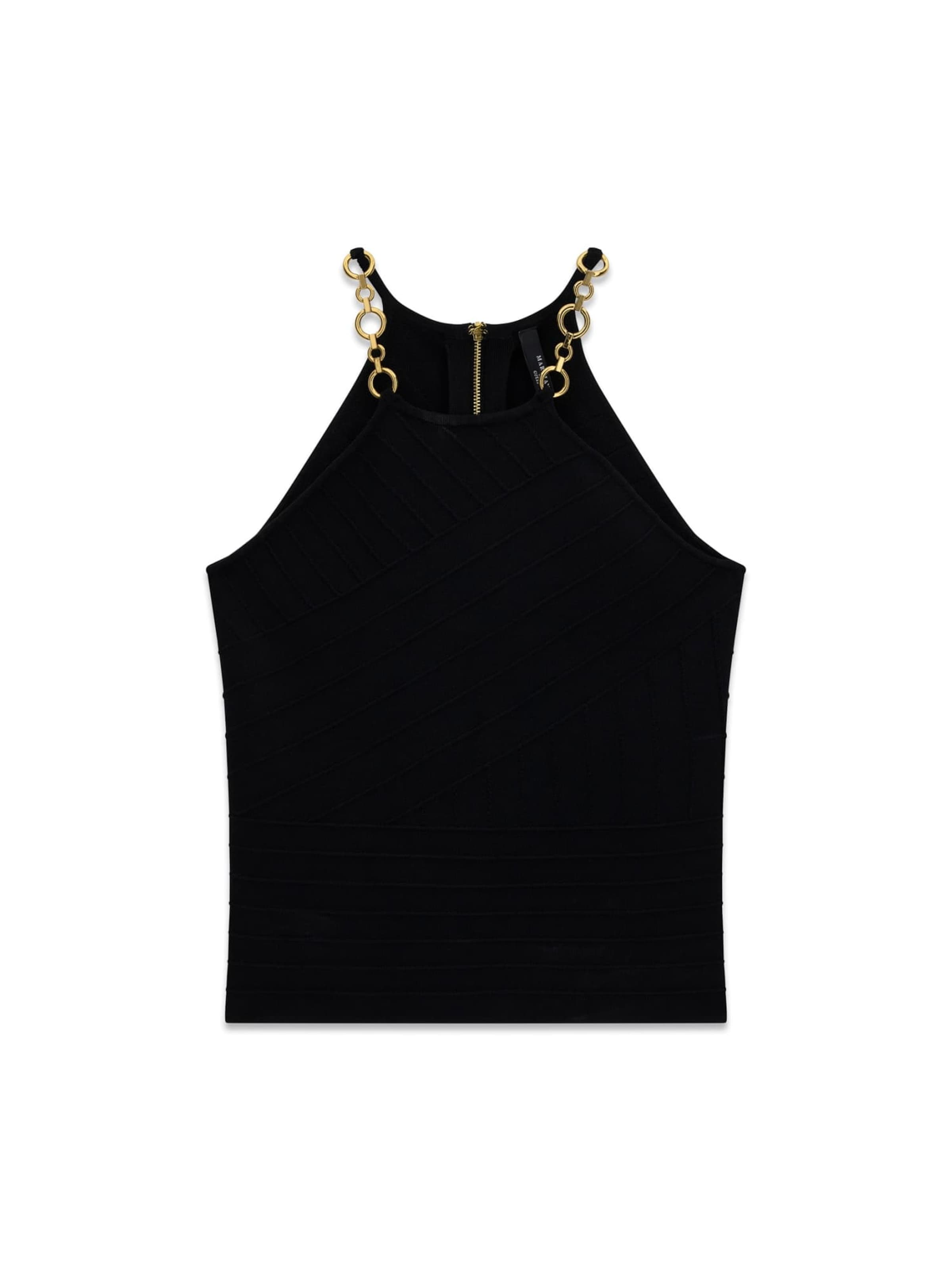 MARCIANO LOS ANGELES Knitted Top in Black: front