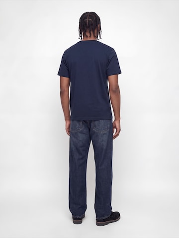 JACK & JONES Tričko 'JJMERRY SKULL XMAS' - Modrá